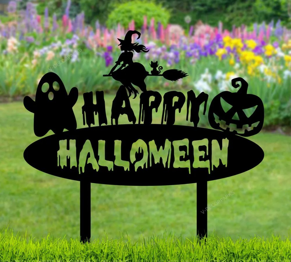 Happy Halloween Yard Stake, Halloween Yard Art, Halloween Gift, Happy