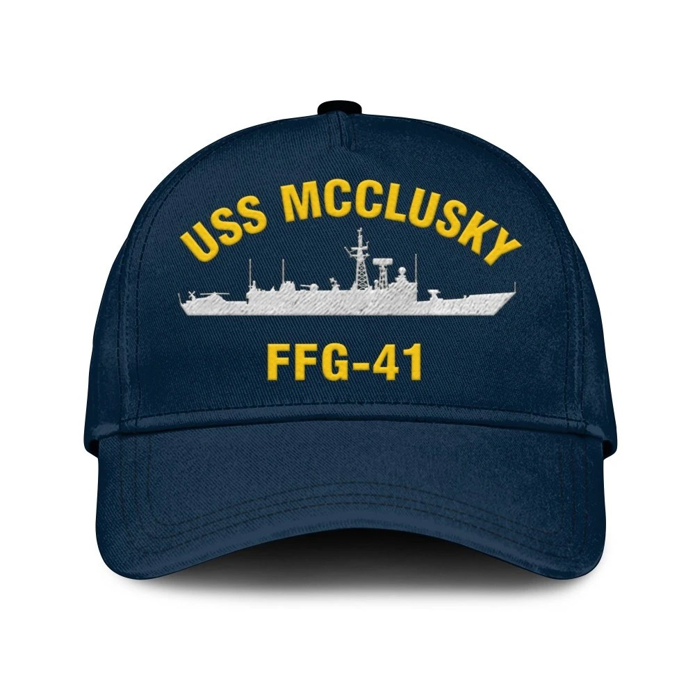 Uss Mcclusky Ffg41 Classic Cap, Custom Print/embroidered Us Navy Ships