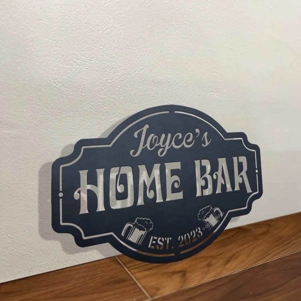 Personalized Metal Home Bar Sign, Metal Bar Wall Art, Bar & Lounge Sign