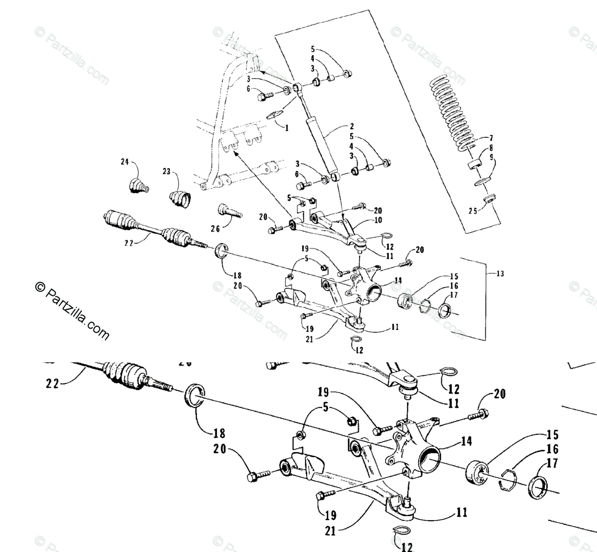 2000 Arctic Cat 300 4x4 Parts Diagram