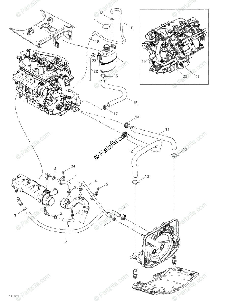 SeaDoo 2002 GTX 4TEC, 5573/5574/5593/5594 OEM Parts Diagram for