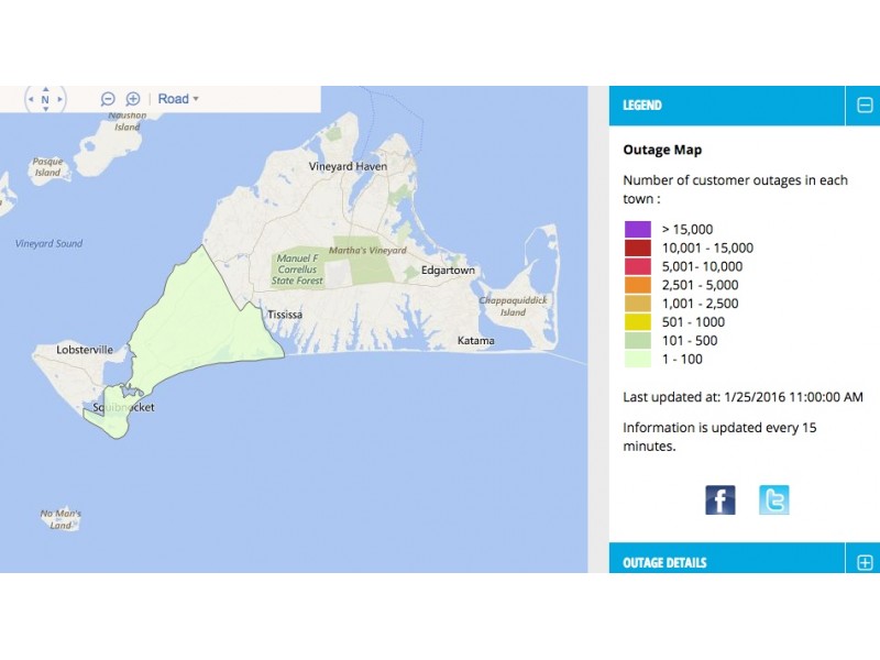 Power Restored on Martha's Vineyard After Blizzard Patch
