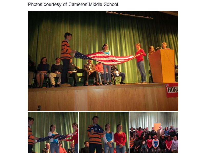 IMAGE GALLERY Cameron Middle School's Veterans Day Ceremony