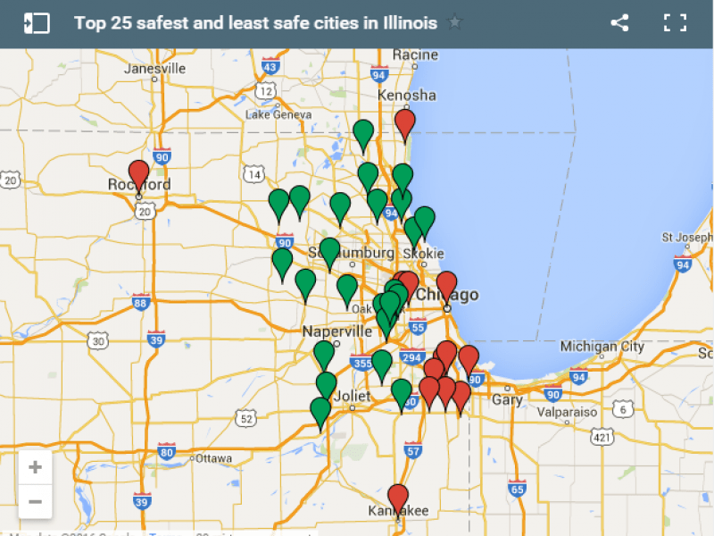 HomeSnacks Top 25 Safest and Least Safe Illinois Cities Tinley Park