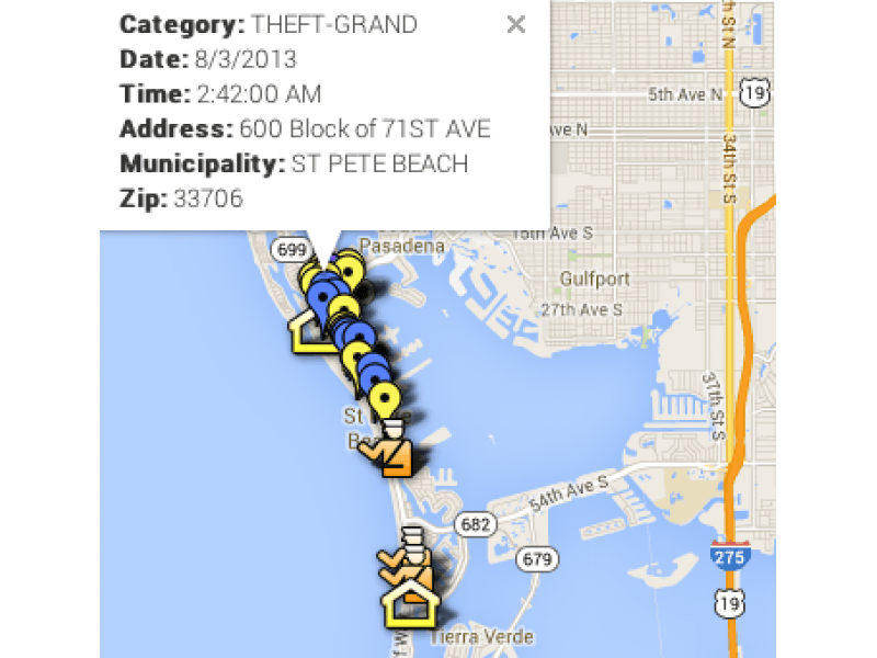 St. Pete Beach Crime Map Pinellas Beaches, FL Patch