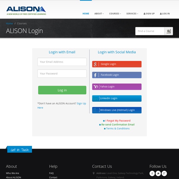 ALISON Login Pearltrees