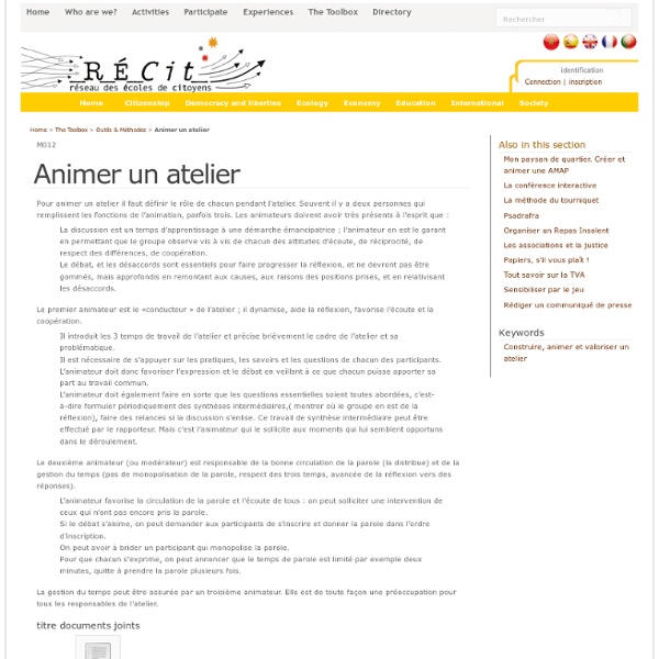 Animer un atelier Pearltrees