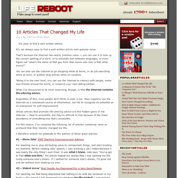 10 Articles That Changed My Life Pearltrees(03)