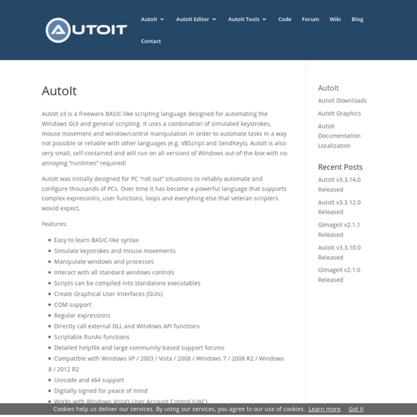 AutoIt v3 Automate and Script Windows Tasks For Free! Pearltrees