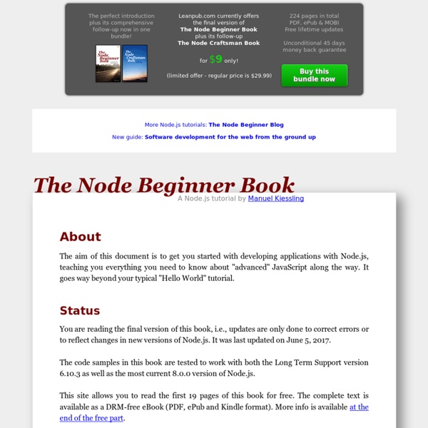The Node Beginner Book Pearltrees