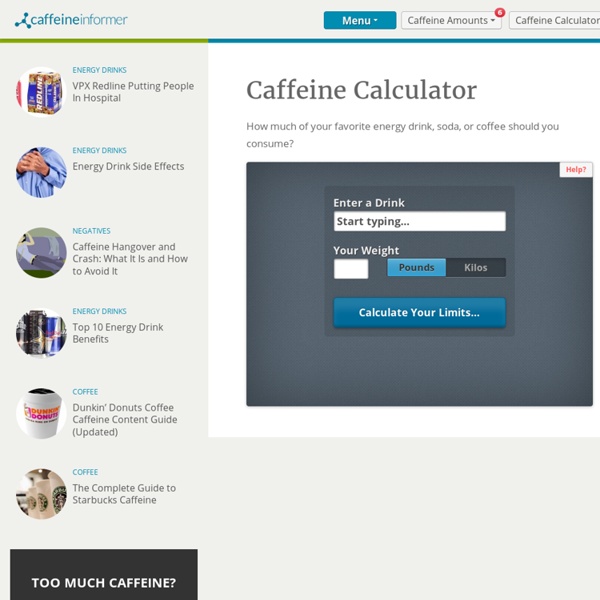 Caffeine Calculator Pearltrees