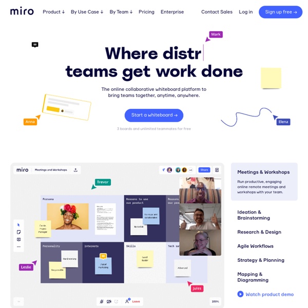 Online whiteboard & online collaboration tool Pearltrees