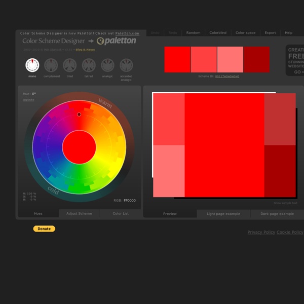 Color Scheme Designer 3 Pearltrees