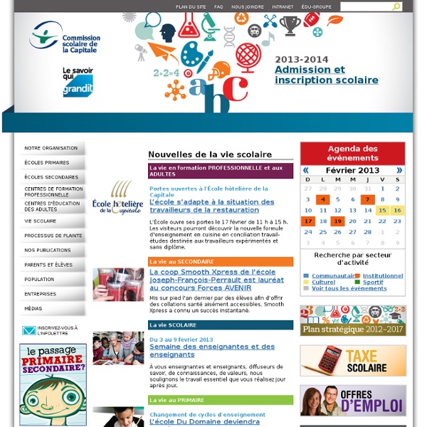 Commission scolaire de la Capitale, QuÃ©bec, Ã©coles primaires