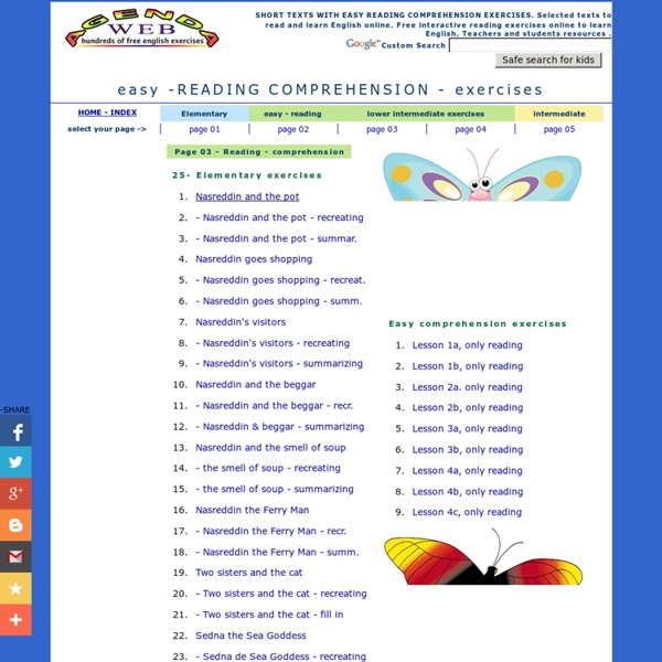 Reading Comprehension Texts For Beginners