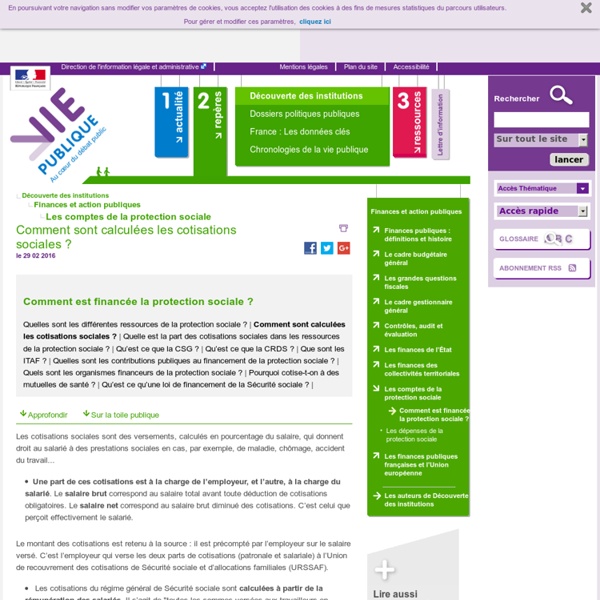 Comment sont calculées les cotisations sociales ? Comment est