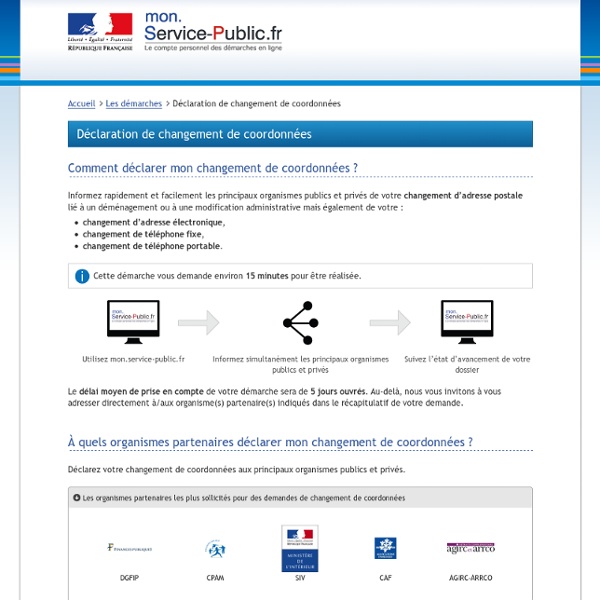 Changement d’Adresse en ligne. Pearltrees