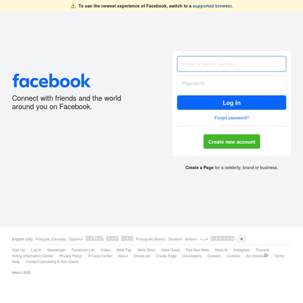 Welcome to Facebook: Log In, Sign Up, or Learn More