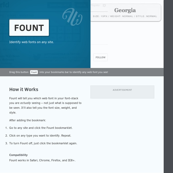Fount · Identify any web font you see. Pearltrees