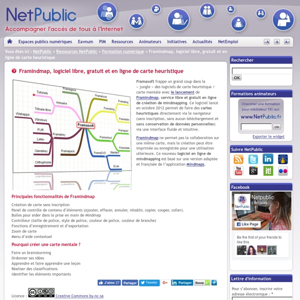 Pain Points À "Logiciel Heuristique" Framindmap, logiciel libre, gratuit et en ligne de carte heuristique