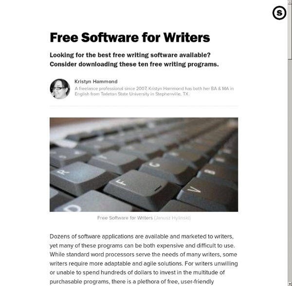 Free Software for Writers Pearltrees