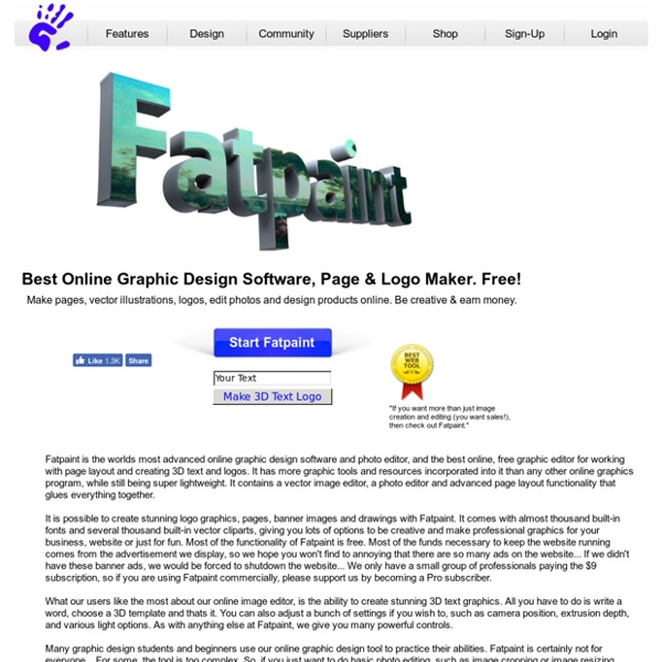 Free Online Graphic Design Software (dtp) and Photo Editor