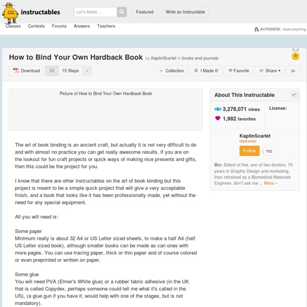How to bind your own Hardback Book Pearltrees