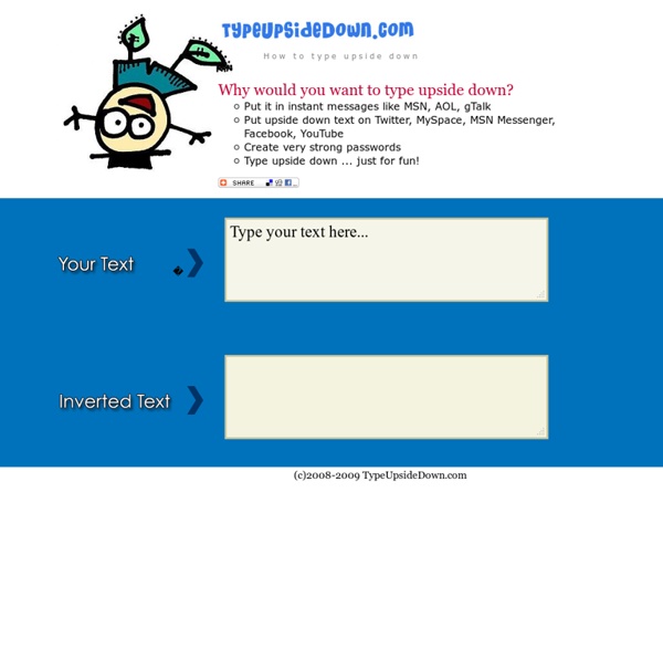 How to Type Upside Down Make your text upside down! Pearltrees