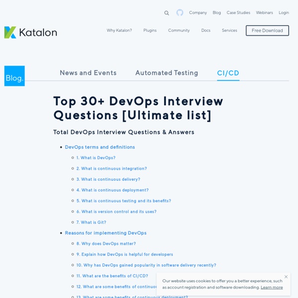 Top 30+ DevOps Interview Questions Pearltrees