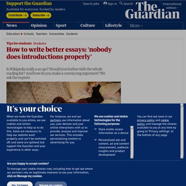 How to write better essays 'nobody does introductions properly