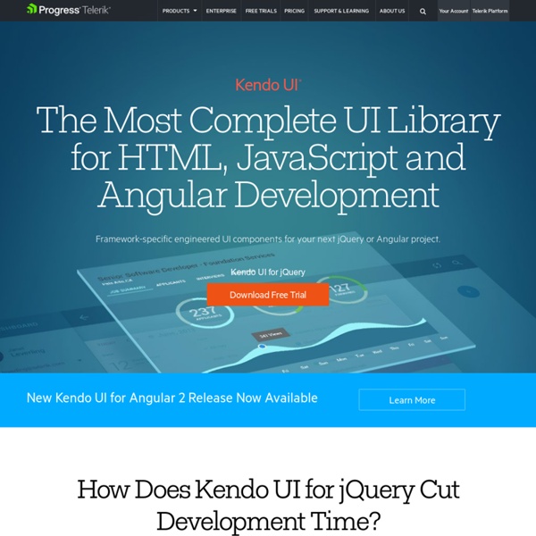 Kendo UI jQuery HTML5 framework for desktop, mobile app development