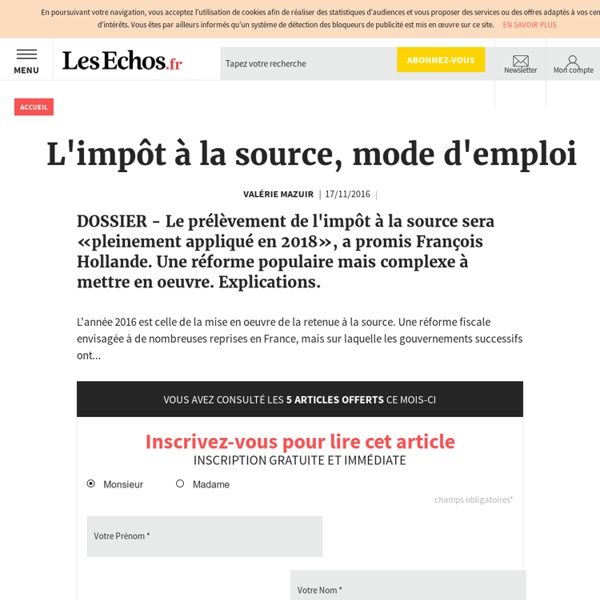 L'impôt à la source, mode d'emploi Pearltrees