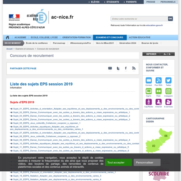 Liste des sujets EPS Pearltrees