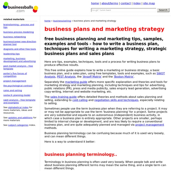 Business plan strategic write