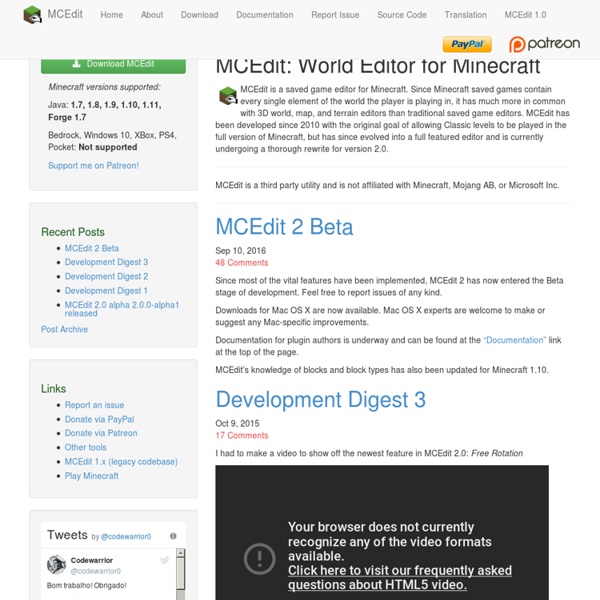 MCEdit, a Minecraft World Editor Pearltrees