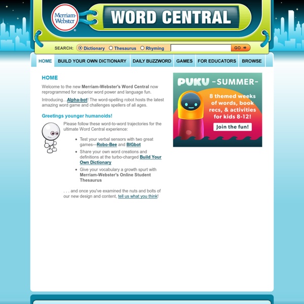 MerriamWebster's Word Central Pearltrees