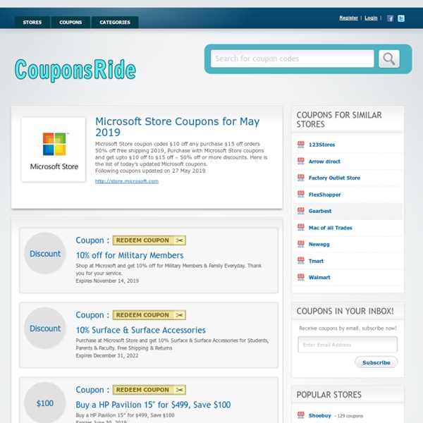 Microsoft Store Coupons 10 off Discount Codes Pearltrees