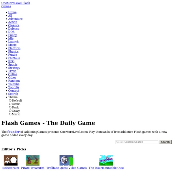 Flash Games Your daily loss of productivity Pearltrees