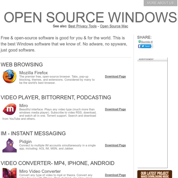 Open Source Windows Pearltrees
