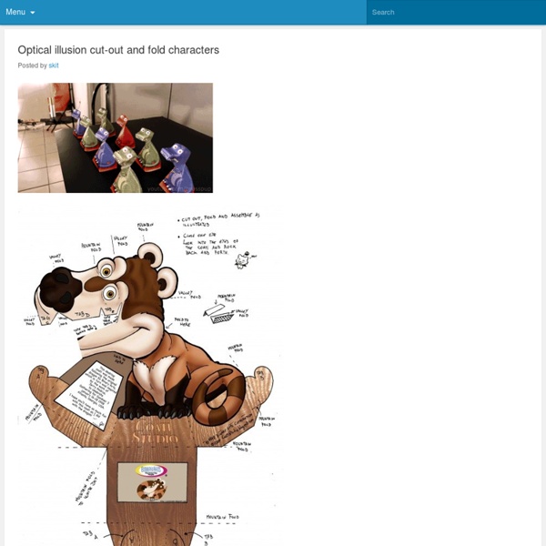 Optical illusion cutout and fold characters Pearltrees