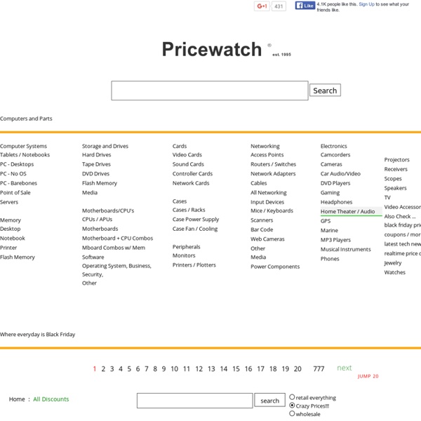 Pricewatch 's first Price Comparison site. Find the lowest price, Black Friday deals and