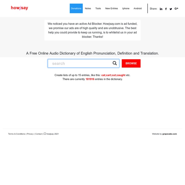 Free online Dictionary of English Pronunciation How to Pronounce