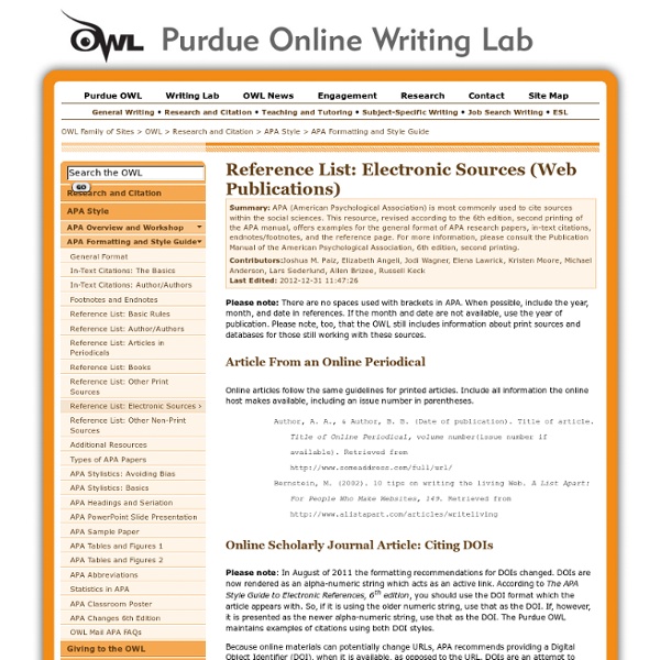 executive summary apa format 6th edition example