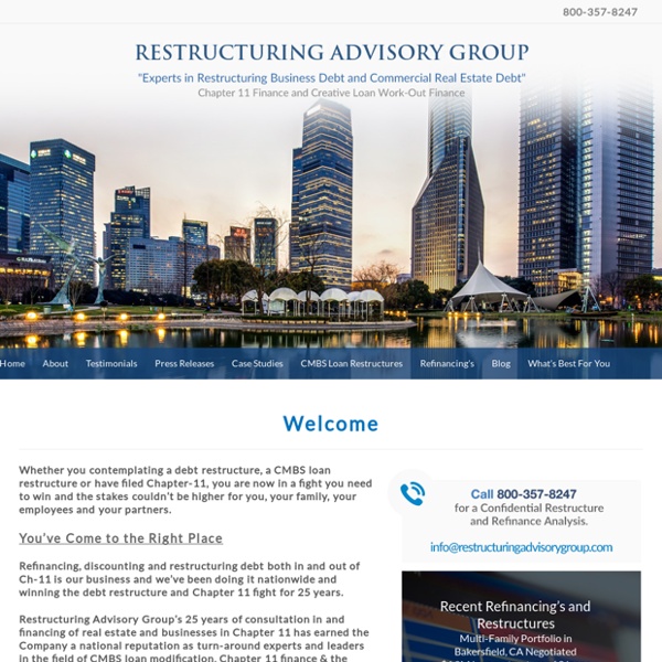 Restructuring Advisory Group, CMBS Restructuring Expert Pearltrees