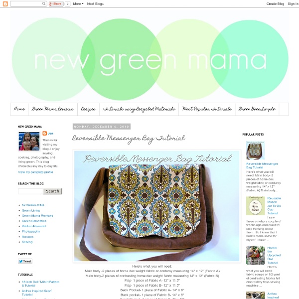 New Green Mama Reversible Messenger Bag Tutorial Pearltrees