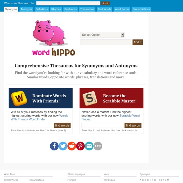 Find Similar or Opposite words at WordHippo Pearltrees