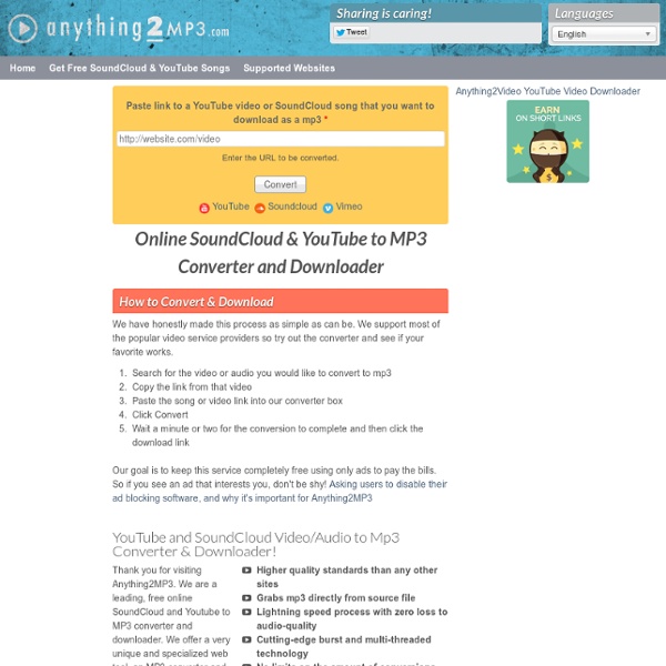 Online SoundCloud & YouTube to MP3 Converter and Downloader Pearltrees