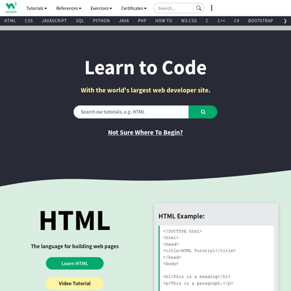 W3Schools Online  Tutorials Pearltrees