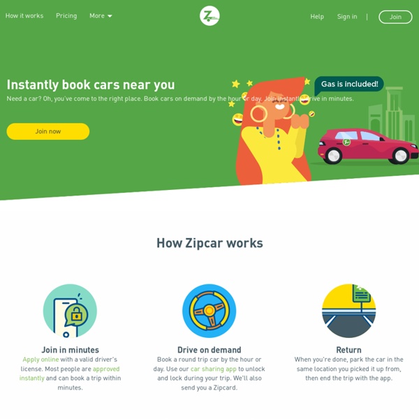 Car Sharing, an alternative to car rental and car ownership Zipcar Pearltrees