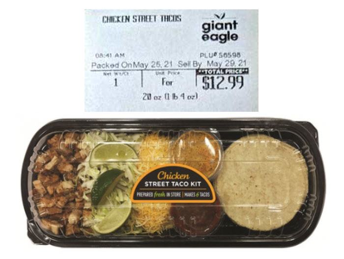Giant Eagle Voluntarily Recalls Chicken Street Taco Kit Perishable News